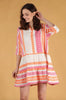 Aztec Mini Dress - Neon Pink and Orange - Hauslife