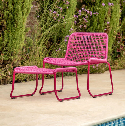 Colour Pop Garden Chair with Stool - Hauslife