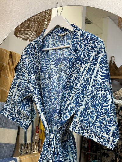 Cotton Kimono - Blue Floral - Hauslife