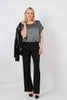 Dark Grey Silk Textured Top - Hauslife