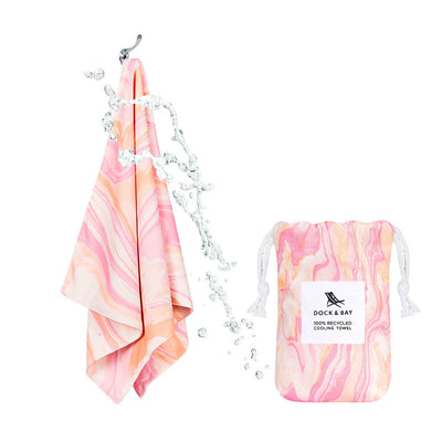 Dock & Bay Cooling Towels - Marble - Peach Melba - Hauslife