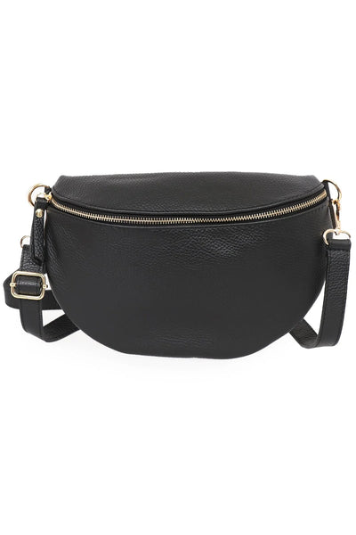 Genuine Italian Leather Half Moon Crossbody Bag - Hauslife