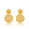 Hammered Double Disc Gold Earrings - Hauslife