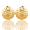 Hammered Gold and Pearl Earrings - Hauslife