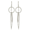 Hammered Silver Drop Earrings - Hauslife