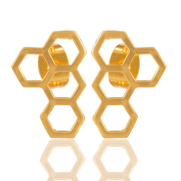 Honeycomb Stud Earrings - Hauslife