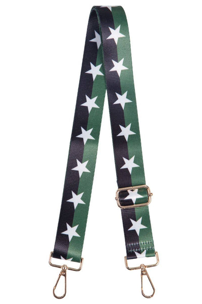 Khaki Black Colourblock Bag Strap With Star Print - Hauslife