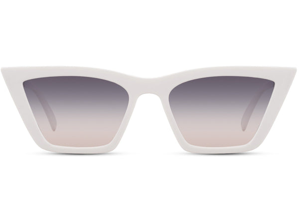 Klara Cat Eye Sunglasses - White - Hauslife