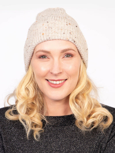 Lainey Beanie Hat - Cream, Marl Knit - Hauslife