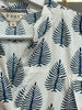 Long Sleeve Leaf Print Cotton Dress - Hauslife