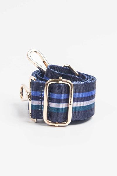 Navy Blue Centre Stripe Bag Strap - Hauslife