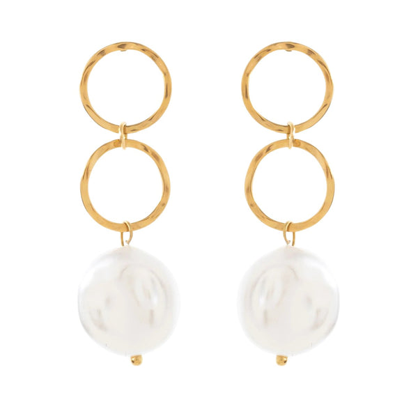 Peal Circle Drop Earrings - Hauslife