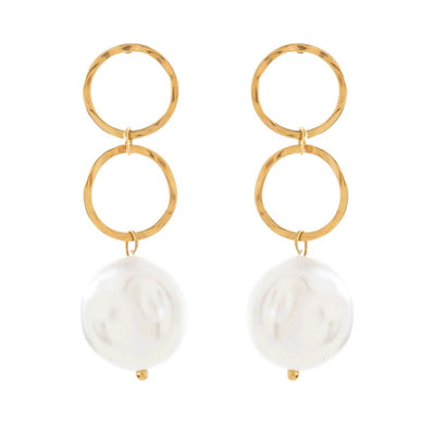 Peal Circle Drop Earrings - Hauslife