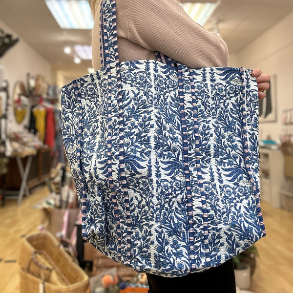 Quilted Cotton Beach Bag - Hauslife