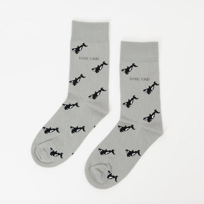 Save The Orcas Grey Bamboo Socks - Hauslife