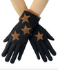 Star Print Suede Touchscreen Gloves - Hauslife