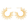 Sunburst Demi Hoop Earrings - Hauslife