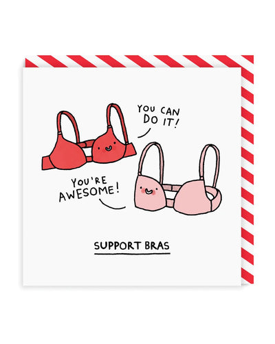 Support Bras Square Greeting Card - Hauslife