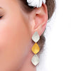 Triple Silver & Gold Leaf Earrings - Hauslife