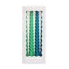 Twisted Candles (Pack of 4) - Green And Blue - Hauslife